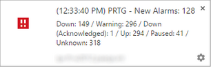 Example of a Chrome Desktop Notification