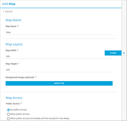 Add Map Dialog