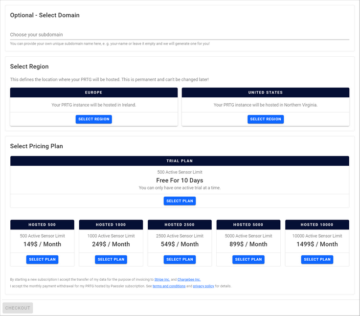 Subscription Setup