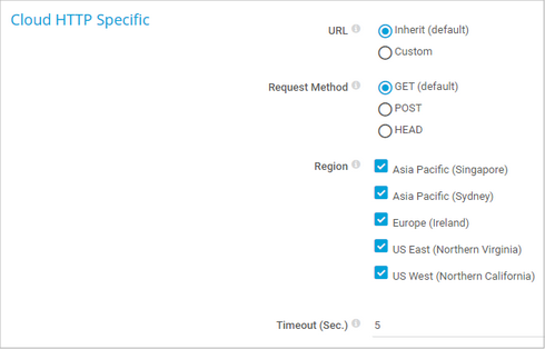 Cloud HTTP Settings
