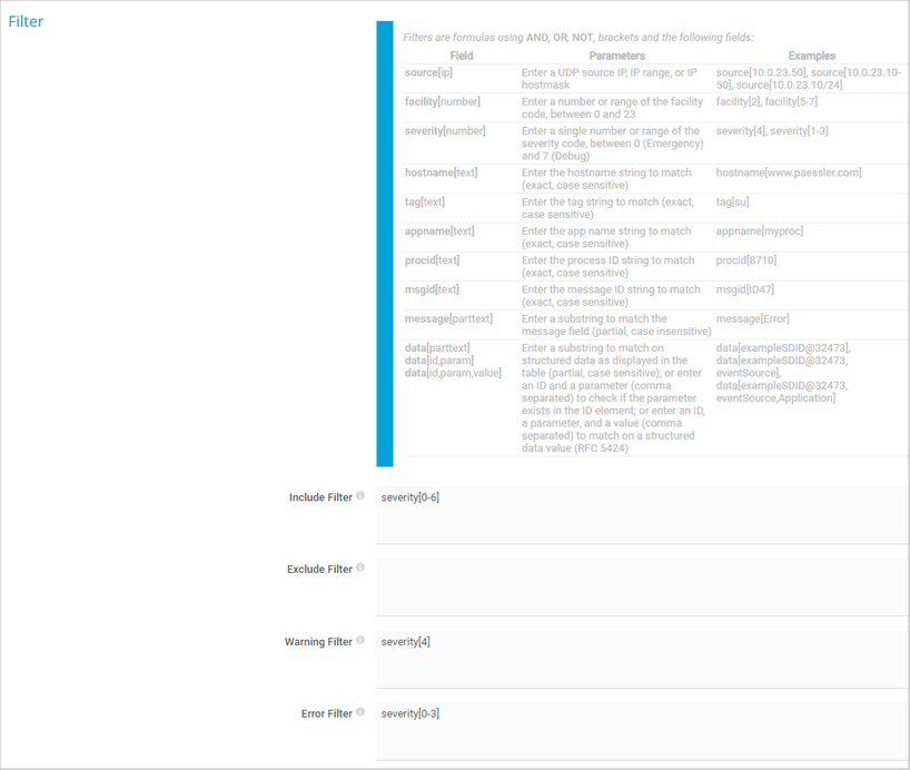 Syslog Specific